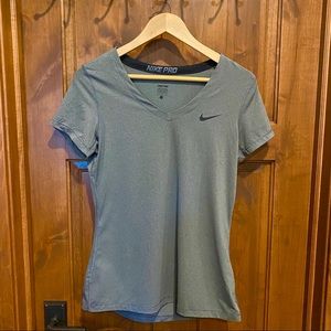 Nike pro gray top